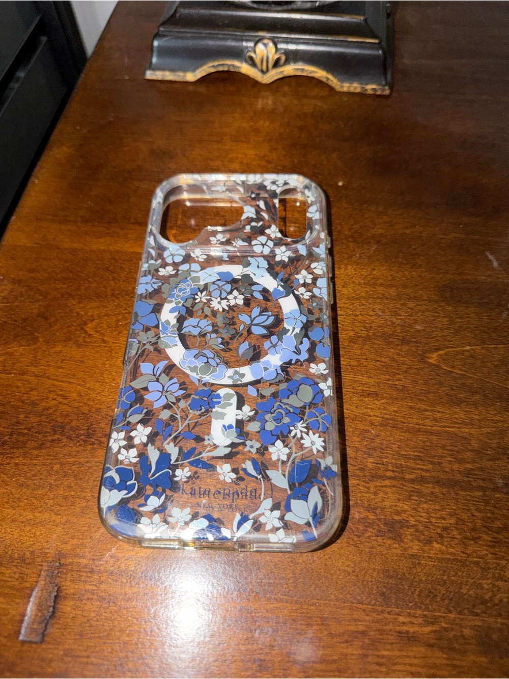 kate spade Clear Floral iPhone 17 Pro Max Case in Blue & Brown